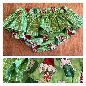Christmas cupcake ruffle bloomers